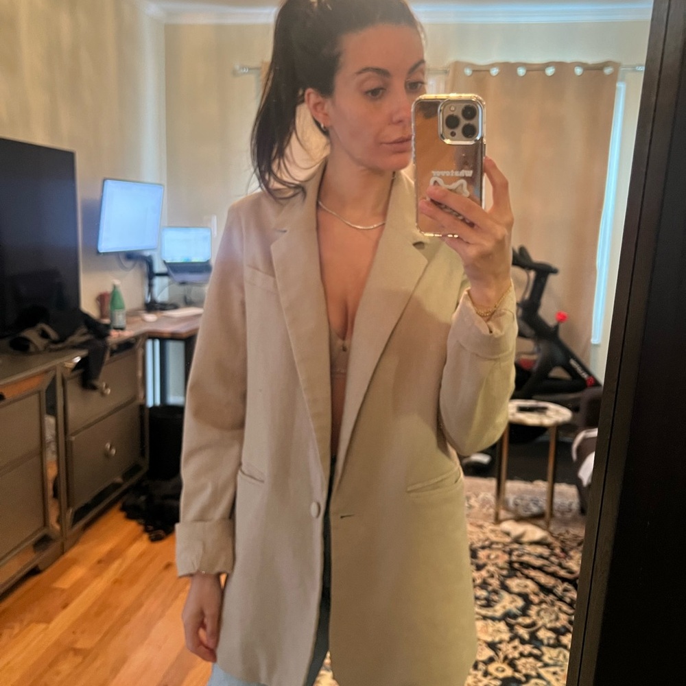 Ambercrombie linen-blend blazer